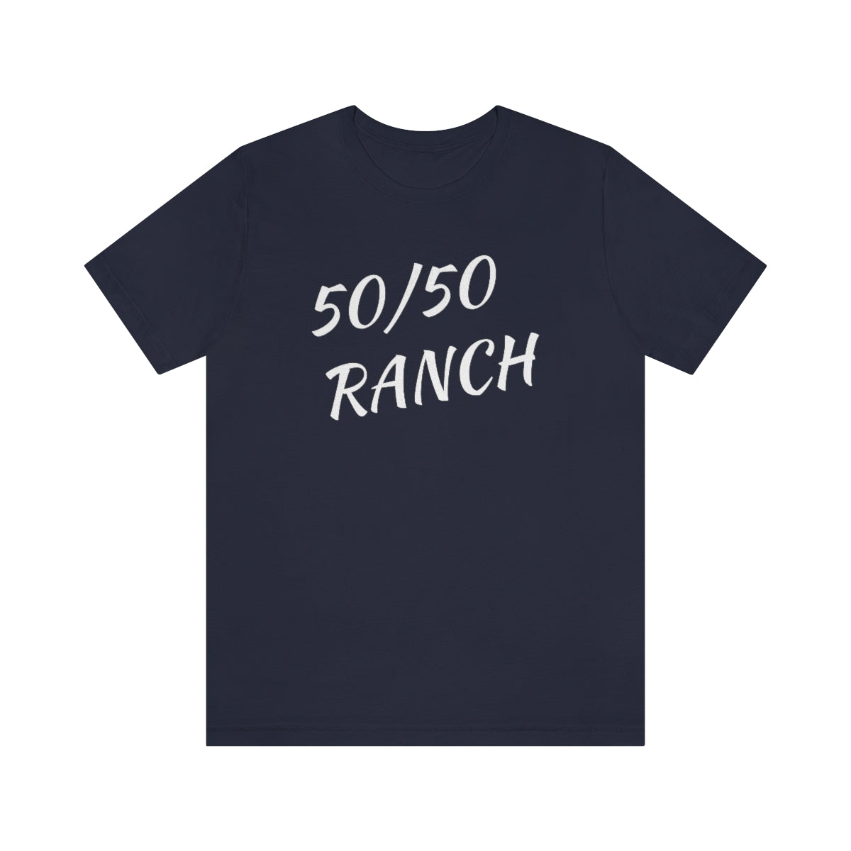 50/50 Ranch White Writing T-Shirt