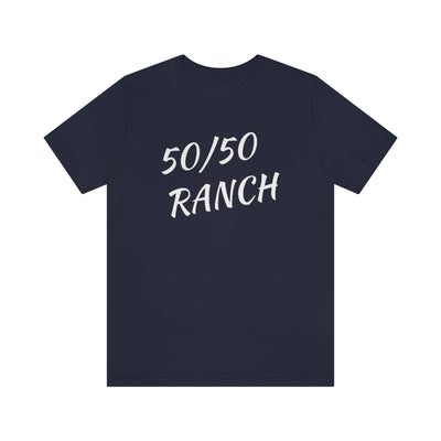 50/50 Ranch White Writing T-Shirt