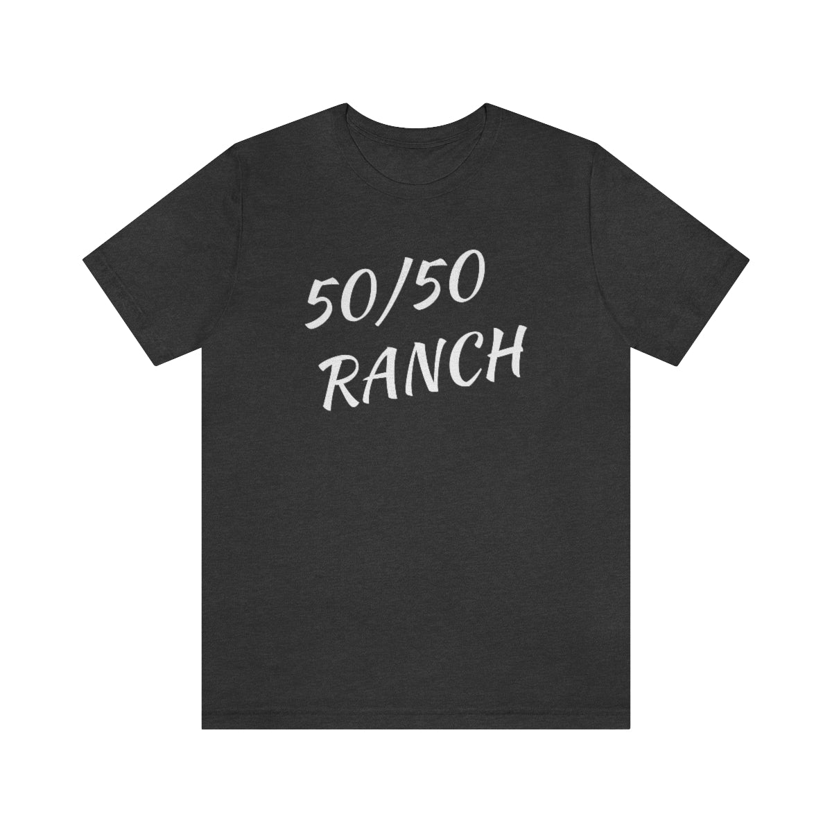 50/50 Ranch White Writing T-Shirt