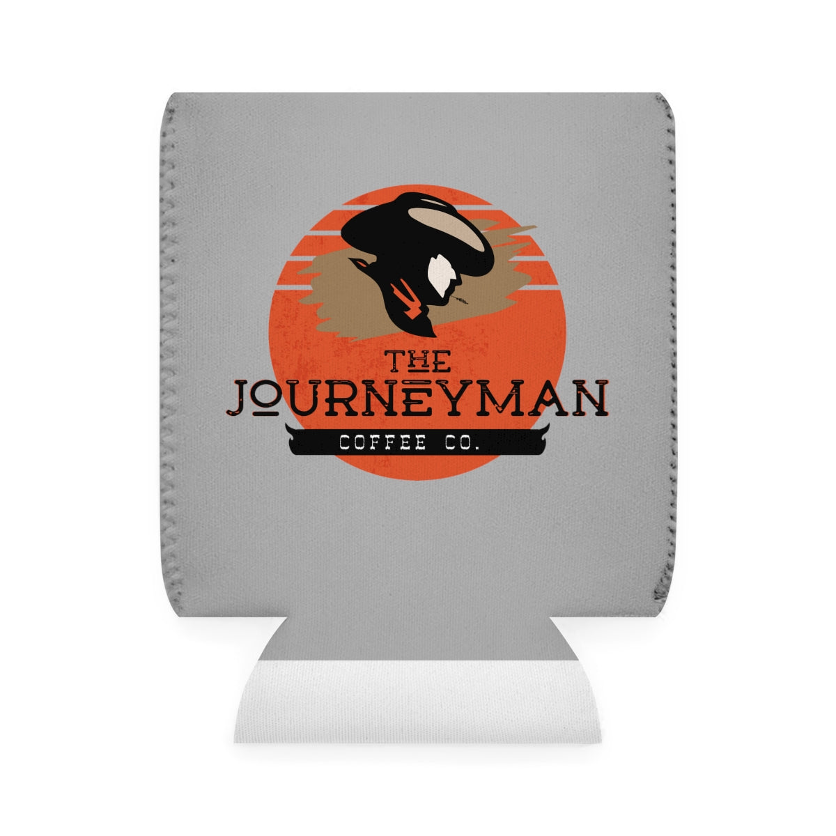 The Journeyman Logo Can Cooler