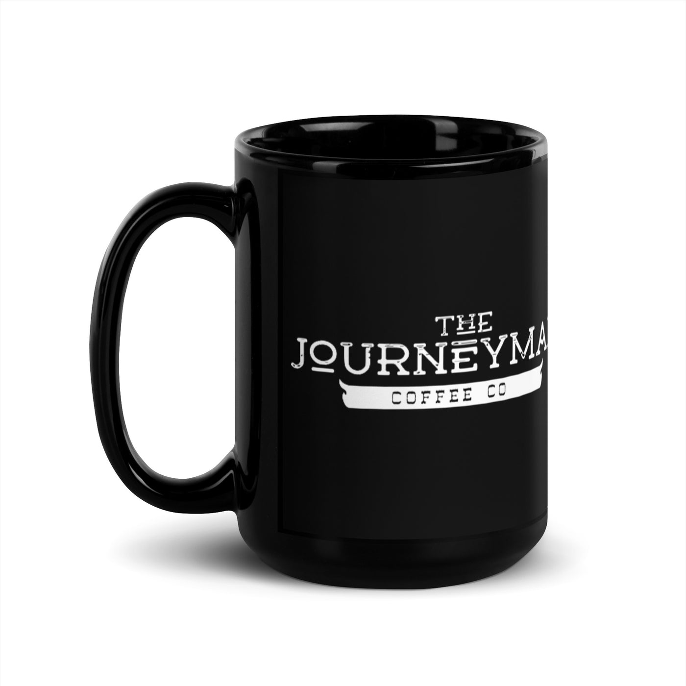 The Journeyman Vintage Black Coffee Mug 15oz