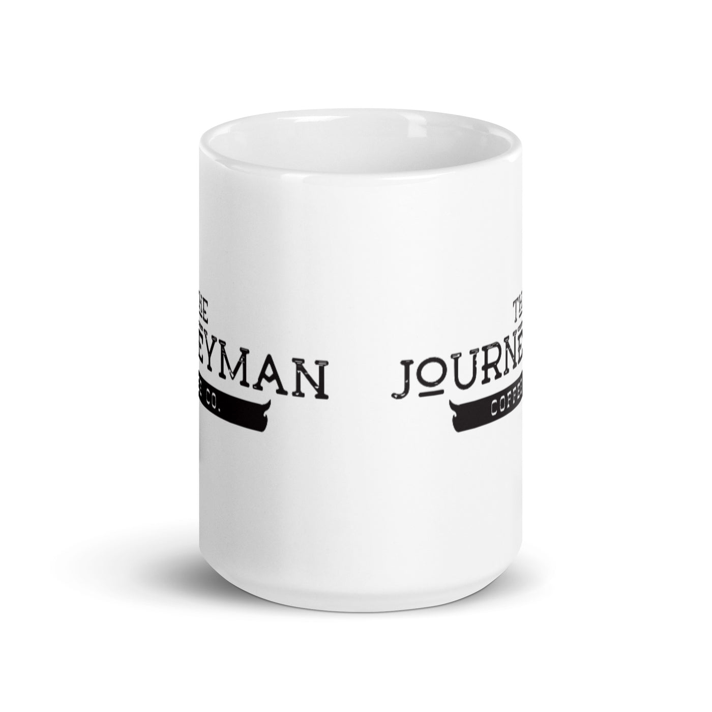 The Journeyman Vintage White Coffee Mug 15oz